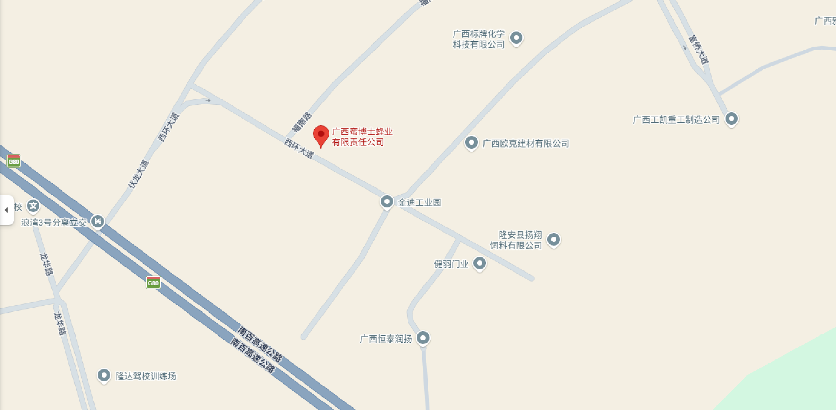 广西蜜博士蜂业有限责任公司位置示意图